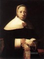 Porträt einer Frau Goldenes Zeitalter Gerrit Dou